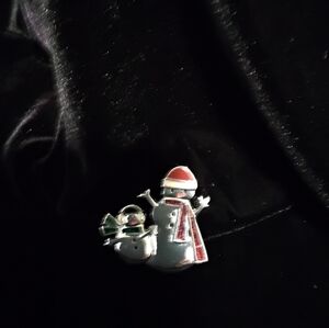 Festive Snowman Brooch